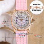 Replica MMA factory Patek Philippe Grenade pink rubber strap mechanical women's watch (1)_th.jpg